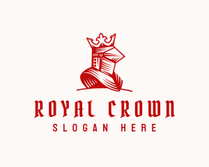 Prince - Medieval Crown Knight logo design