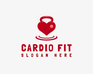 Cardio - Kettlebell Heart Fitness logo design