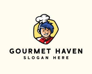 Asian Restaurant Chef logo design