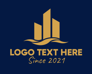 Quality - Gold Tower Building logo design