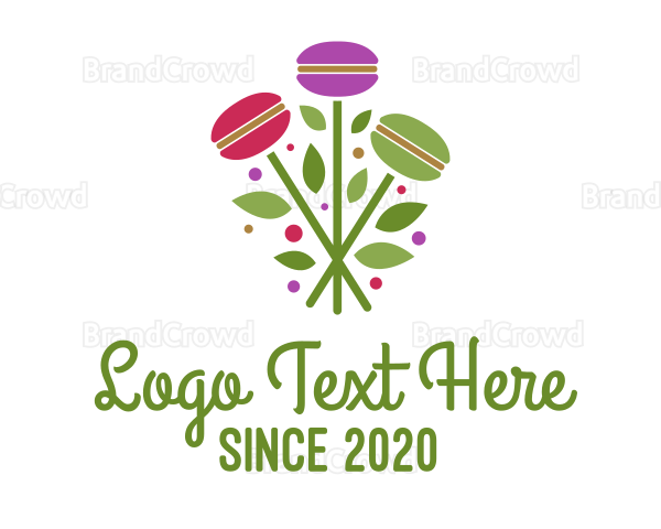 Colorful Macaroon Flower Logo