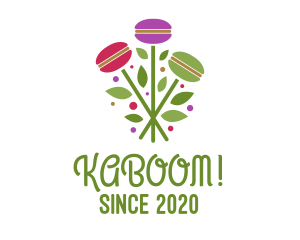 Cake - Colorful Macaroon Flower logo design