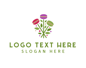 Plant - Colorful Macaroon Flower logo design