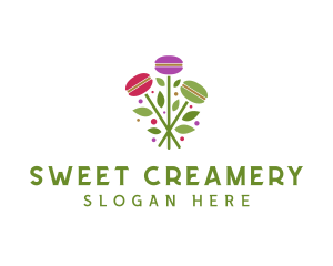 Colorful Macaroon Flower logo design