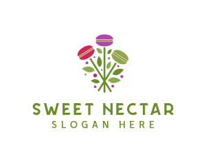 Colorful Macaroon Flower logo design