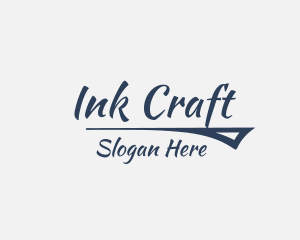 Ink - Calligraphy Ink Business logo design