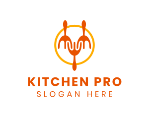 Restaurant Kitchen Utensils logo design