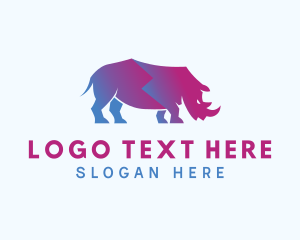 Native - Wildlife Rhinoceros Zoo logo design