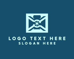 Vlogger - Camera Lens Studio logo design