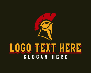 Game Streamer - Spartan Knight Helmet logo design