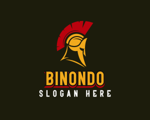Game Streaming - Spartan Knight Helmet logo design