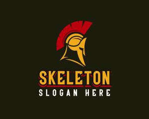 Game Streaming - Spartan Knight Helmet logo design