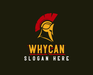 Gamer - Spartan Knight Helmet logo design