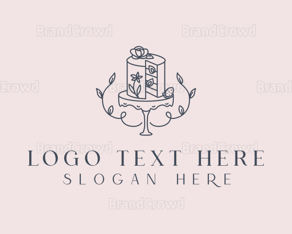 Floral Cake Patisserie Logo