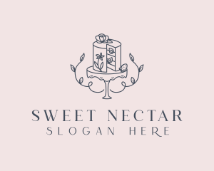 Floral Cake Patisserie logo design