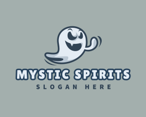 Paranormal - Spooky Ghost Spirit logo design