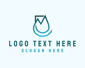 Initial - Startup Business Droplet logo design
