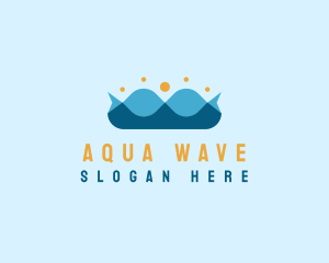 Ocean - Ocean Wave Crown logo design