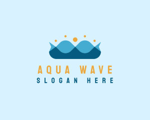 Ocean Wave Crown logo design