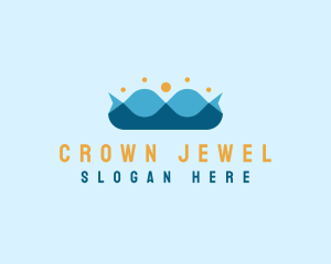 Crown - Ocean Wave Crown logo design