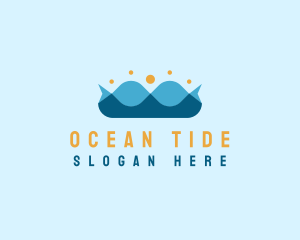 Ocean Wave Crown logo design