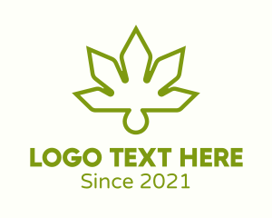 Plant - Hemp Leaf Oil logo design