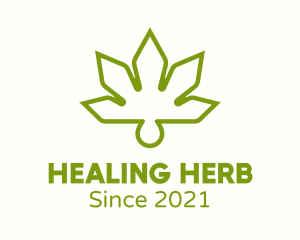 Hemp Leaf Oil logo design