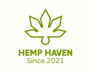 Hemp Leaf Oil logo design