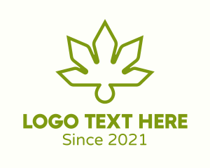 Herbal Medicine - Hemp Leaf Oil logo design