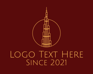 Line Art - Burj Khalifa Tower logo design