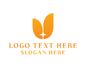 Luxury - Orange Star Tulip logo design