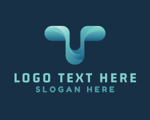 3d - Generic Tech Letter T logo design