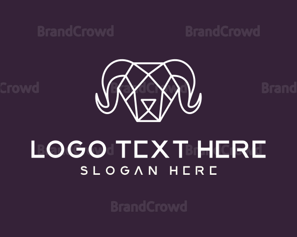 Geometric Polygon Ram Logo