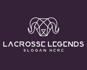 Geometric Polygon Ram logo design