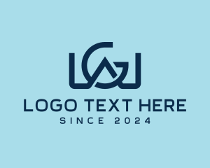 Letter Wg - Modern Minimalist Construction logo design