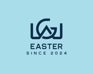 Letter Wg - Modern Minimalist Construction logo design