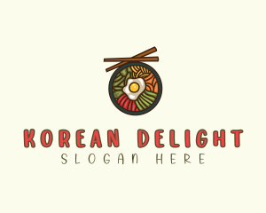 Korean Bibimbap Bowl logo design