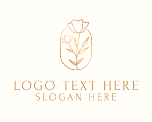 Delicate - Elegant Beauty Flower logo design