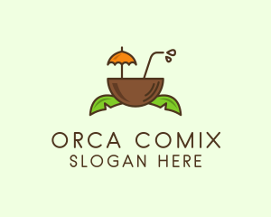 Tropical Coconut Drink Logo