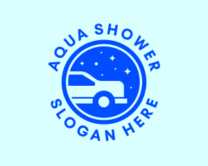 Shower - Carwash Circle Sparkle logo design