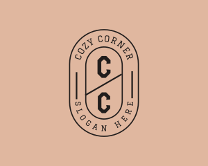 Hipster Cafe Brand logo design