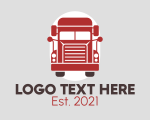 Dump Truck - Red Trucking Company logo design