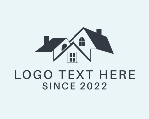 Real Estate - House Roof Builder logo design