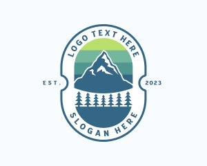 Trails - Adventure Mountain Hiking logo design
