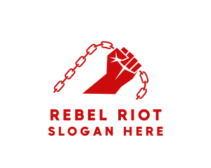 Protest - Red Revolution Chain logo design