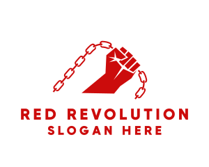 Red Revolution Chain logo design