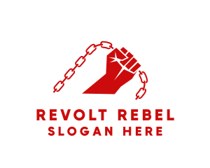 Rebellious - Red Revolution Chain logo design