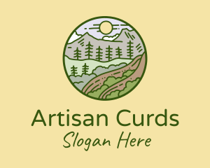 Rural Countryside Scenery  logo design