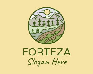 Rural Countryside Scenery  logo design