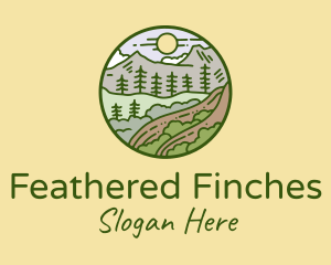 Rural Countryside Scenery  logo design